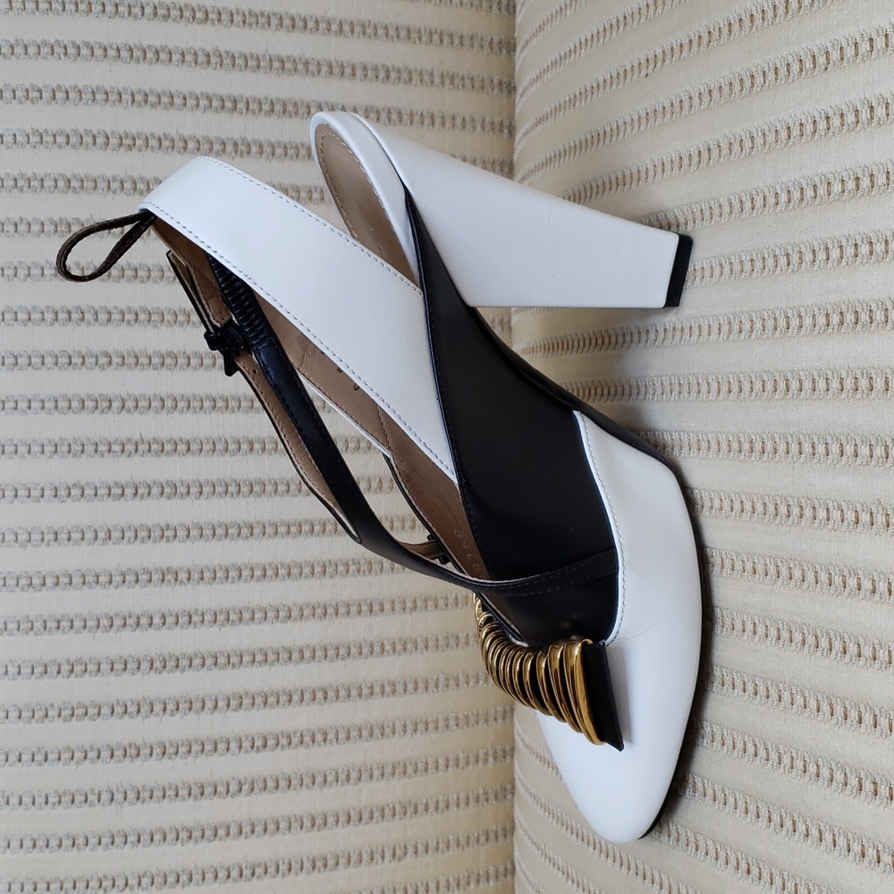 LOUIS VUITTON COLORBLOCK HEADLINE SLINGBACK PUMPS - Picture 6 of 14